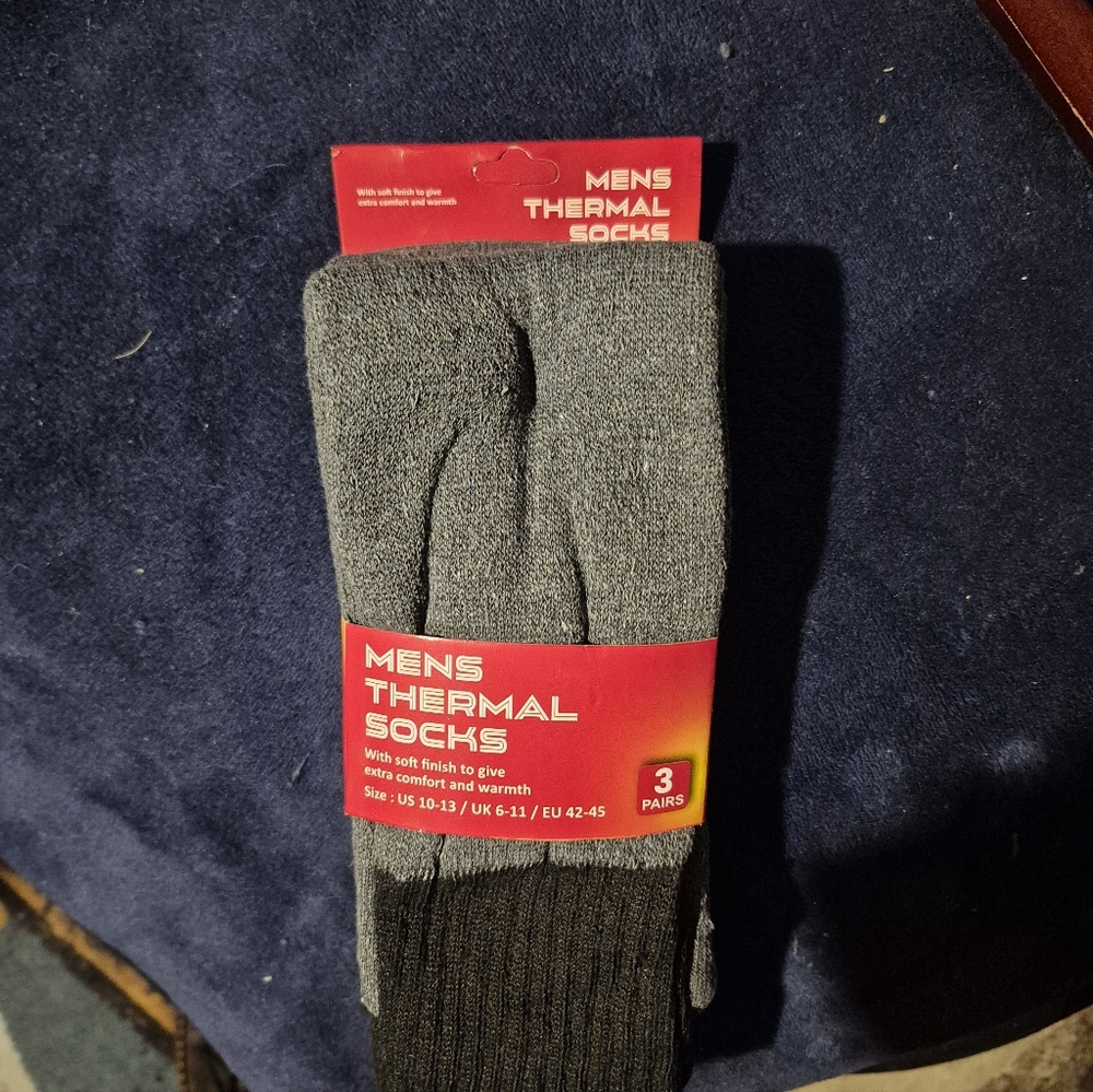Men's Thermal Socks - Black and Gray